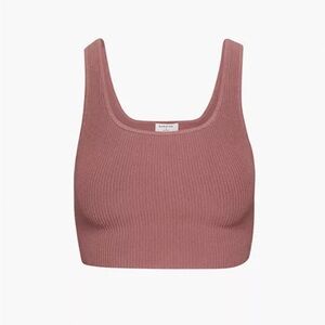 Babaton pink contour crop top